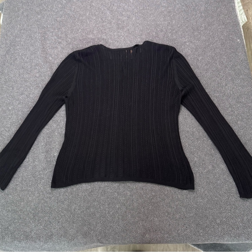 Classiques Entier Black Textured Cardigan - Picture 3 of 8